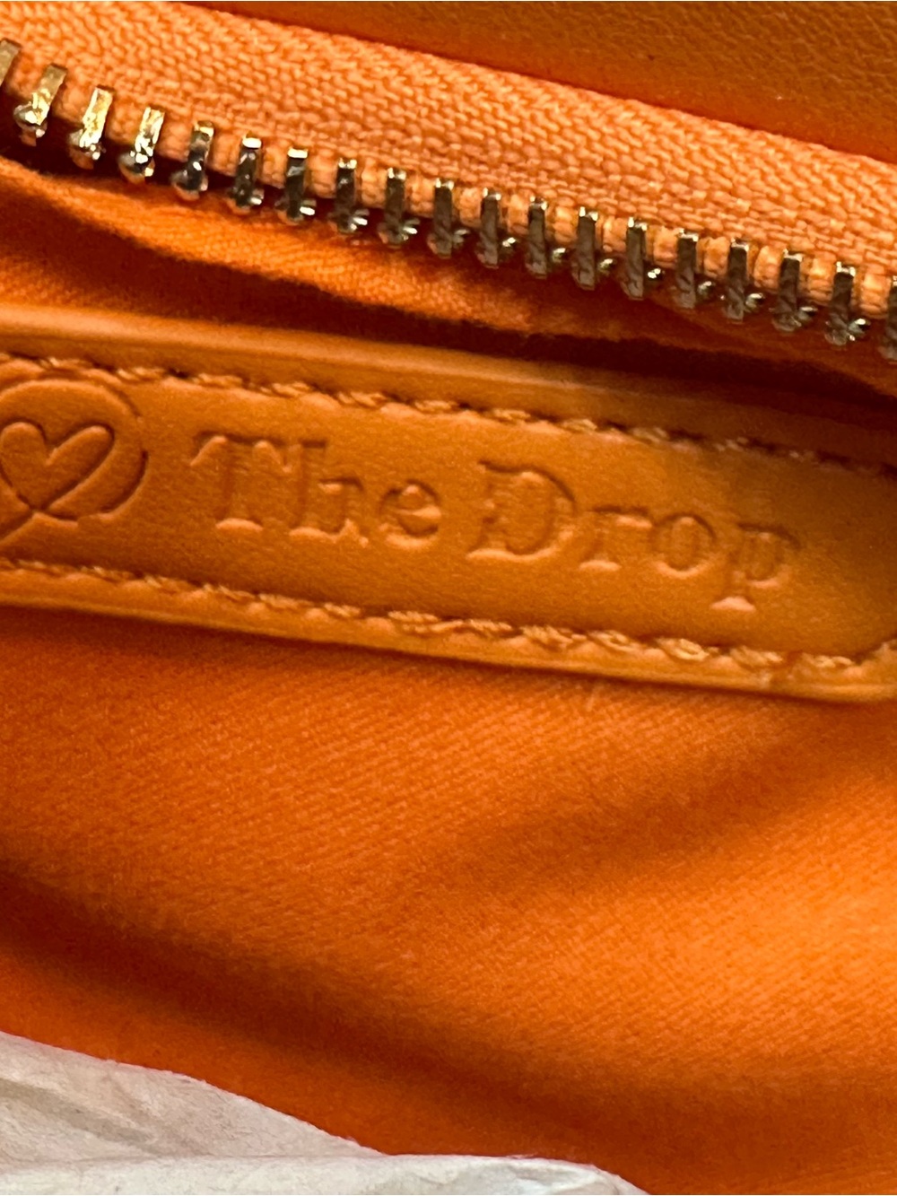 Ruched Orange Shoulder Bag with Gold Hardware - Women - Picture 2 of 7